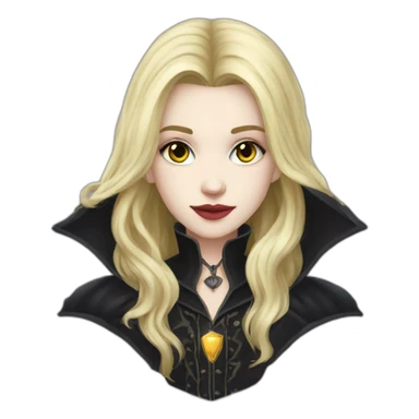 long-hair blond femboy gothic magician sticker