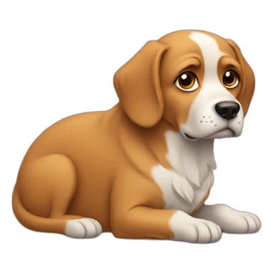 Dog waiting for text sticker