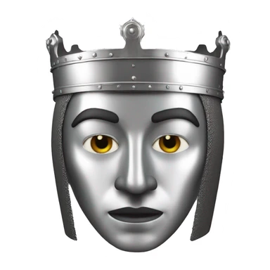 king baldwin IV in silver full face mask up sticker