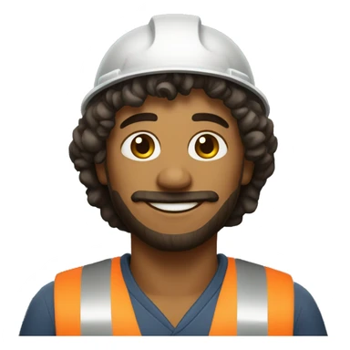 curly Oil Worker sticker