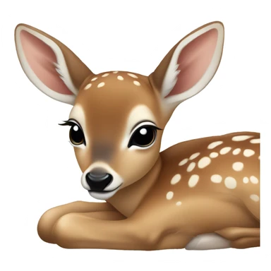 baby deer laying down sticker