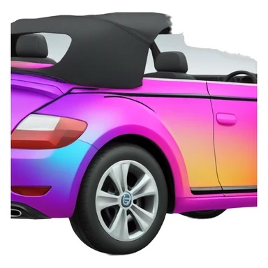 neon gradient vw convertible sticker