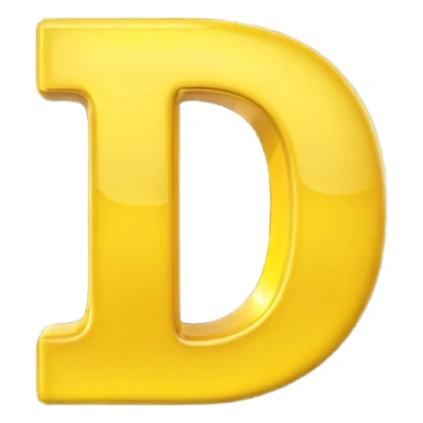 yellow letter D emoji sticker