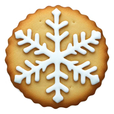 Cute winter biscuit with snowflake  sticker