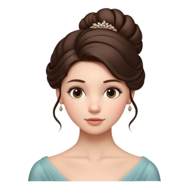 Cinematic Realistic run girl Portrait, depicted with lifelike skin texture, subtle rosy undertones, and soft natural lighting that enhances the gentle contours of her face. Her intricately detailed brunete hair is elegantly styled in an updo, sticker