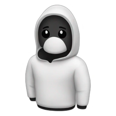 blanc mangeant un noir sticker