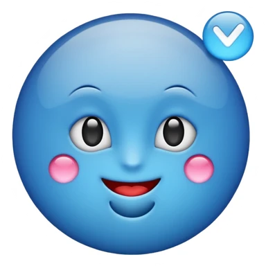 make verified check emoji, make it blue and the check sticker