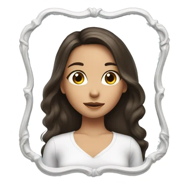 Brunette girl taking a mirror picture  sticker