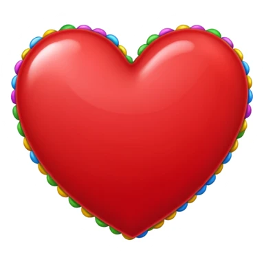 heart with a confetti border sticker