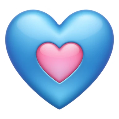 Corazón con color azul y rosado mezclados  sticker