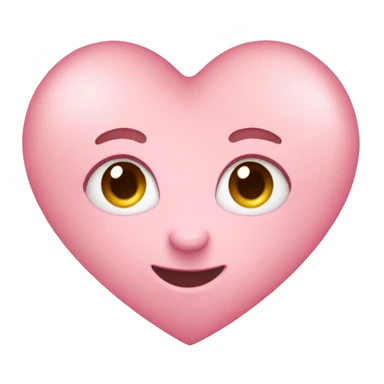 light pink heart sticker