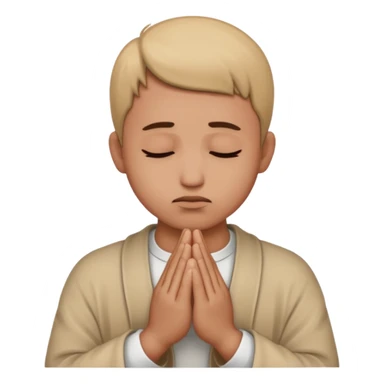 Praying sadly  sticker