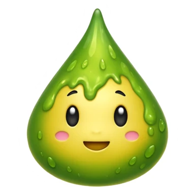 a slimy yellow-green sticker