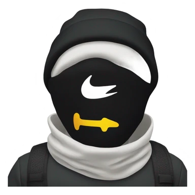 Black Nike ski mask sticker