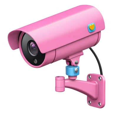 Security Camera pink with stickers 812 sticker