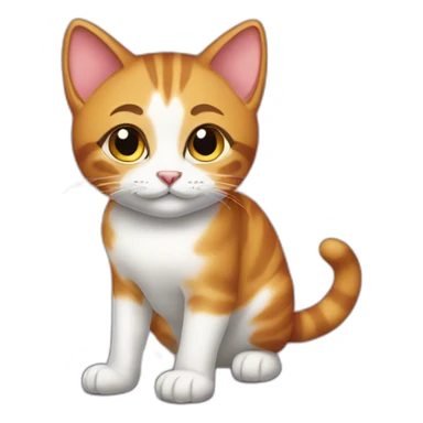 coquette cat sticker