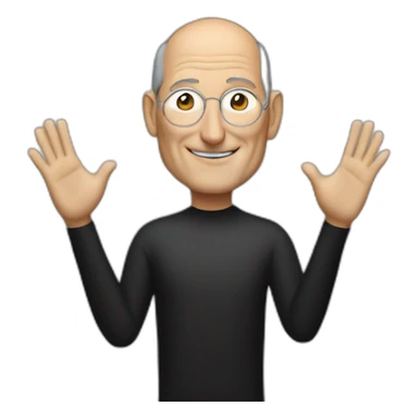 Steve jobs hands up sticker