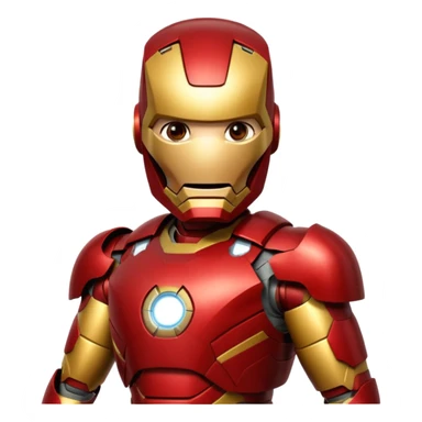 Create a laughing iron man sticker