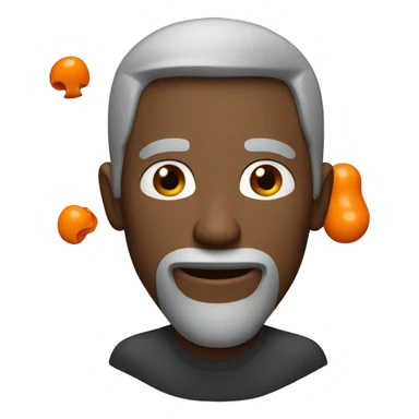 Man with orange bone in his hands sticker