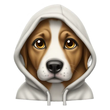 Dog with hoody  sticker