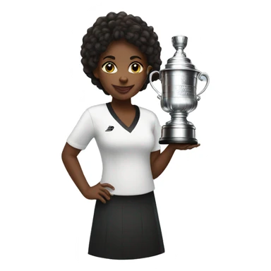 Black girl showing white Stanley cup sticker