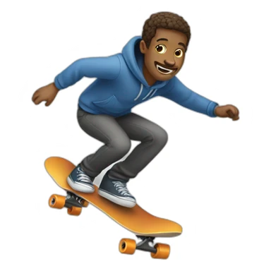 A man skatebording sticker