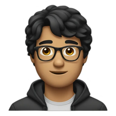 a guy with glasses and black hair sticker
