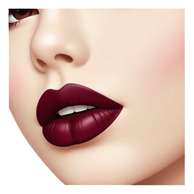 Kiss burgundy sticker