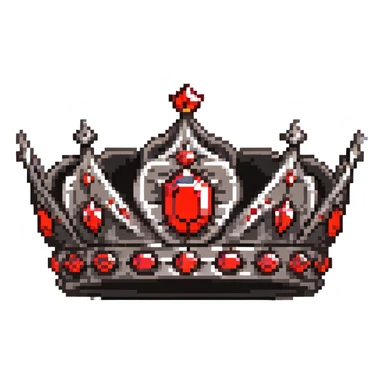 black crown with large red gemstones sticker