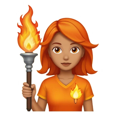 woman The torchbearer sticker