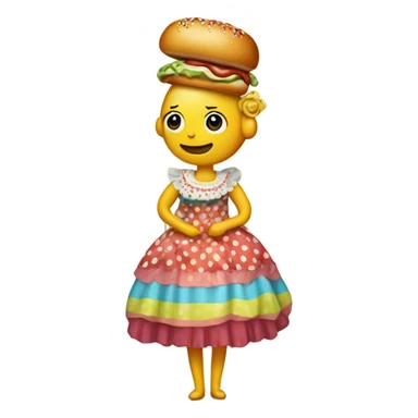 Hotdog wearing a dress sticker