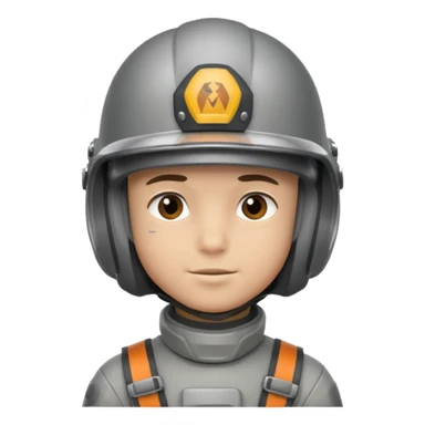 gray metal painted boy sticker