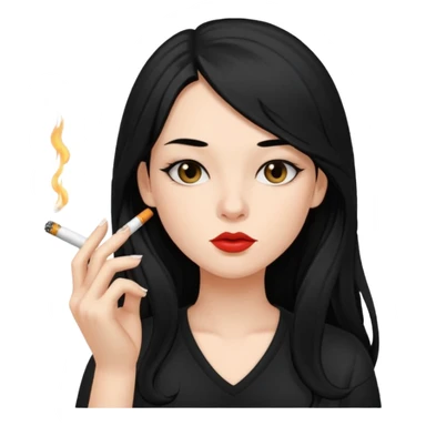 Sigara içen kız sticker