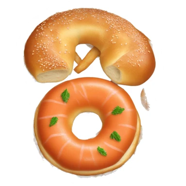 a bagel with lox sticker