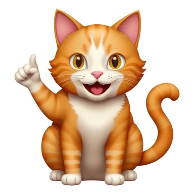 cat laugh pointing at you  sticker