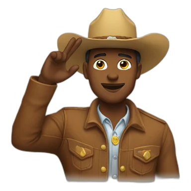 cowboy salute sticker