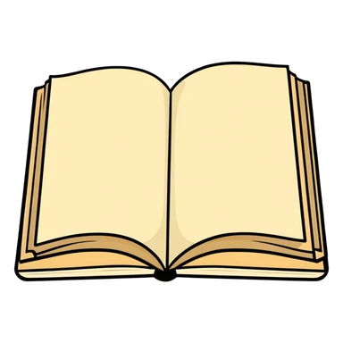 Open book with beige to cream gradient pages sticker