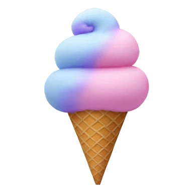 pink and purple cotton candy on a cone sticker