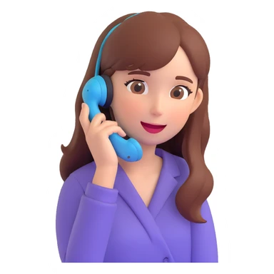 girl talking on phone bedroom background, close up pose sticker