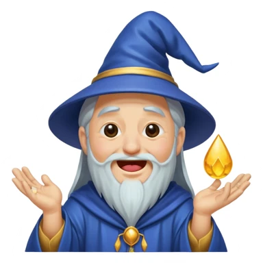 wizard who is laughing and crying at the same time  sticker