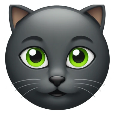 Mostly black cat sticker
