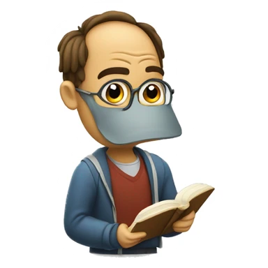 bored demotivated book worm student sticker