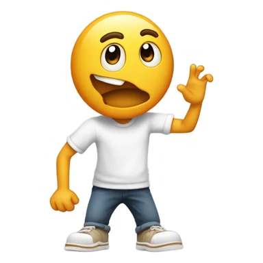 Emoji smelling feet sticker