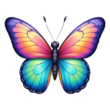 Straight butterfly sticker