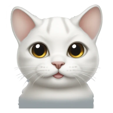 White Chinchilla cat  sticker