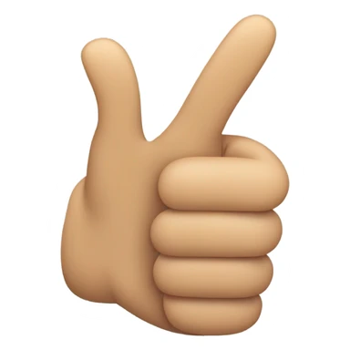 Thumbs up back of hand no fingers showing sticker