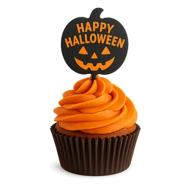 Halloween cupcake, remove background sticker