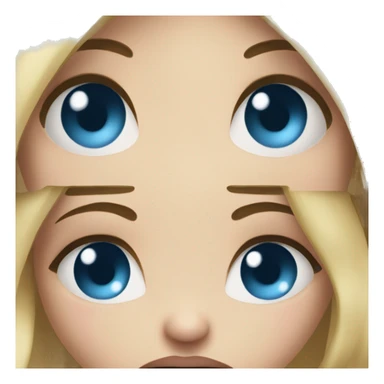 blode girl blue eyes sad sticker