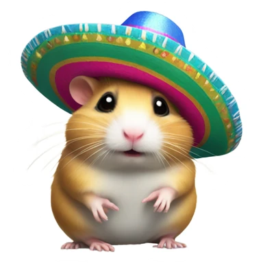 Hamster wearing sombrero  sticker