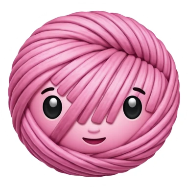 Rolled Yarn Ball pink sticker